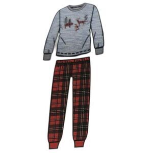 Merry Lane Kids Pajamas  Size XS – Holiday Plaid Animals – New with Tags